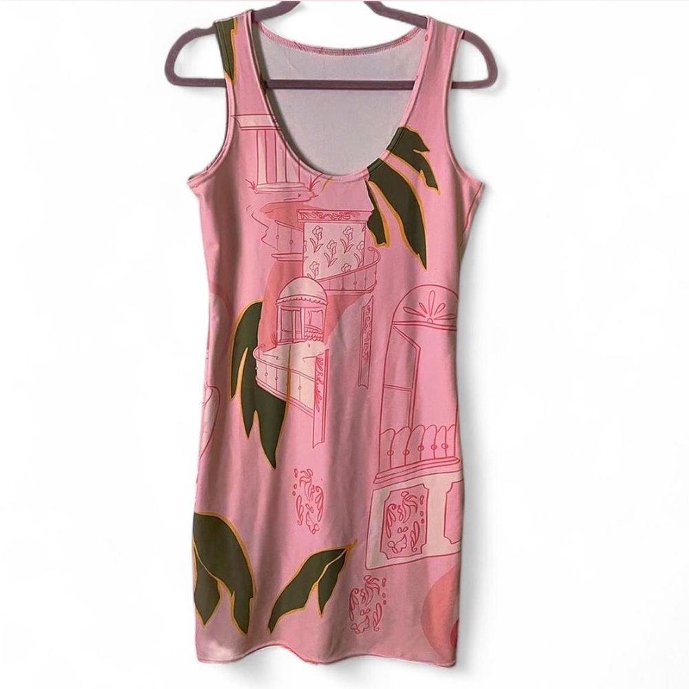 Beautiful pink art design dress